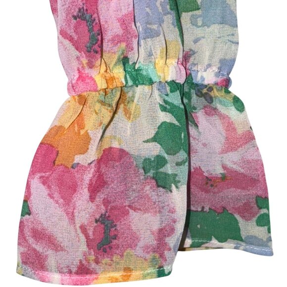 WAYF Womens Floral Off-Shoulder Top Medium Polyester - Picture 4 of 8